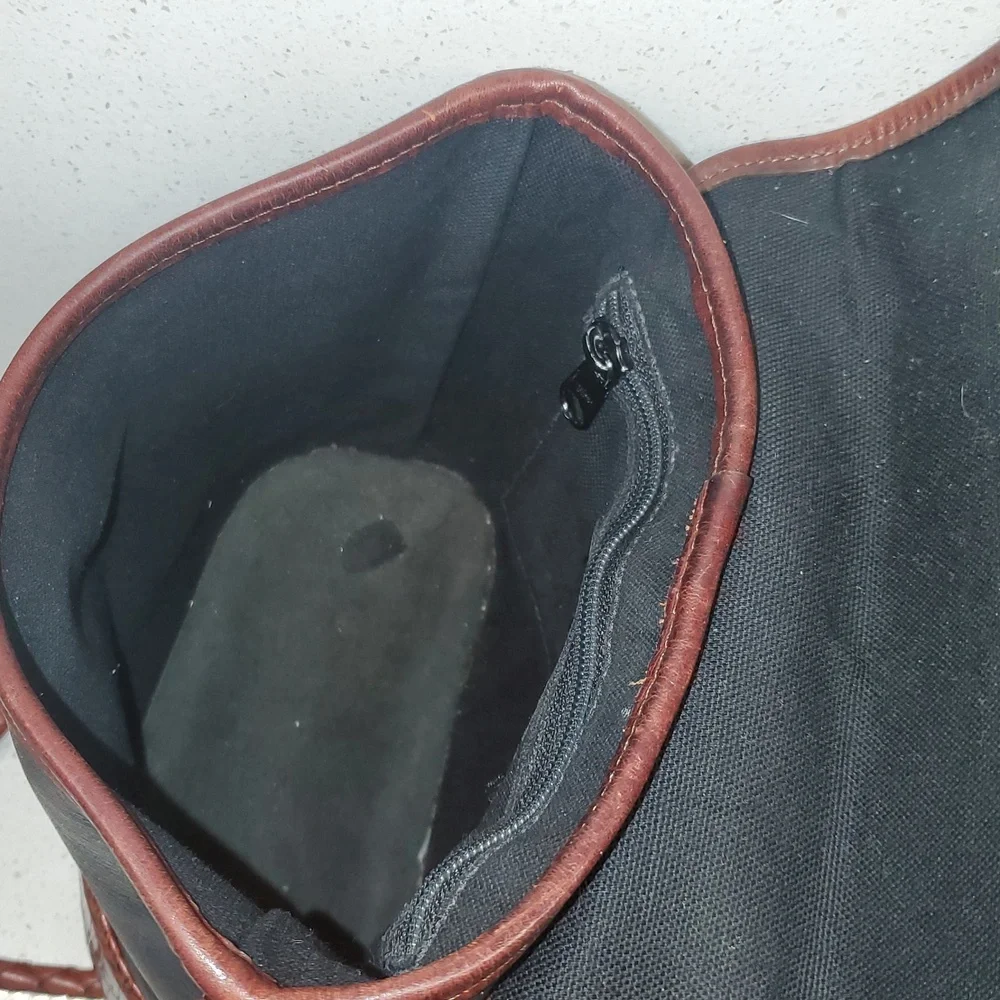 BRIGHTON Crossbody Bag with Croc Embossed Leather